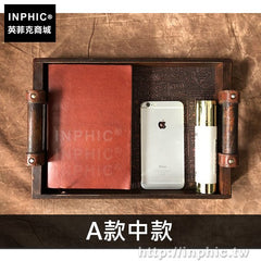 INPHIC-婚慶餐廳茶盤裝飾託盤仿古長方形復古實木創意展示盤餐盤菜盤-A款中款
