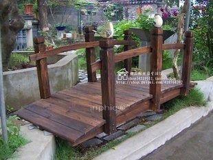 INPHIC-炭化木防腐木家庭園藝花園擺設小橋流水拱橋木橋