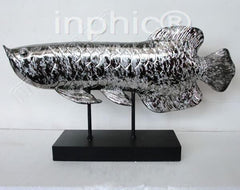 INPHIC-歐式客廳裝飾擺飾傢俱飾品泰國家居鍍銠大金龍魚-小
