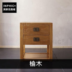INPHIC-簡約臥室實木床頭櫃家居中式客廳-榆木