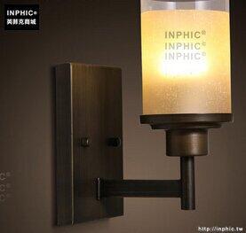 INPHIC- 美式鄉村風格臥室牆燈歐式復古走廊玻璃單頭鐵藝蠟燭臺壁燈-A款