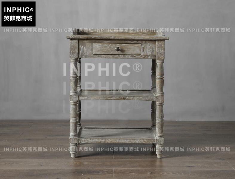INPHIC-歐式簡約三層置物架 客廳臥室收納邊桌玄關展示小角櫃-C款