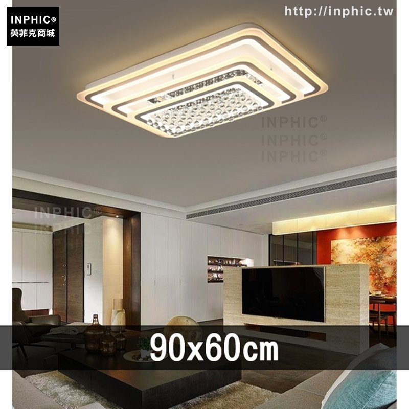 INPHIC-現代水晶燈 燈具吸頂燈歐式大廳燈客廳燈長方形簡約led-90x60cm