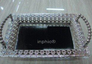 INPHIC-鋅合金鐵藝鍍鎳不鏽鋼歐式托盤茶盤