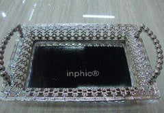 INPHIC-鋅合金鐵藝鍍鎳不鏽鋼歐式托盤茶盤