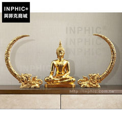 INPHIC-象牙佛像泰國東南亞樹脂桌面擺設泰佛三組合擺飾