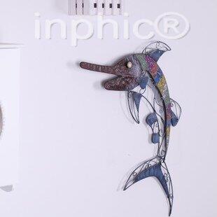 INPHIC-地中海裝飾 熱帶魚鐵藝壁掛飾品 家居複古壁飾 鐵藝酒吧裝飾