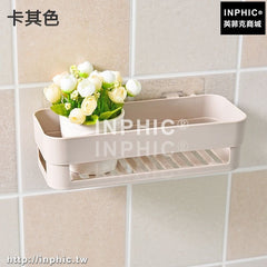 INPHIC-廚房置物架多層三角架轉角架調料用品收納架子壁掛架瀝水架儲物籃-卡其色