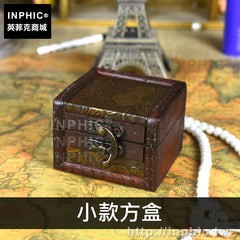 INPHIC-密室復古木盒家居擺飾道具仿古收納盒桌面拍攝道具-小款方盒