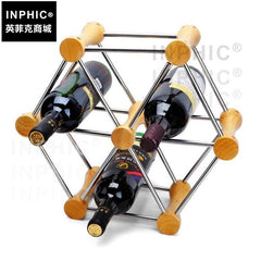 INPHIC-家居葡萄酒架酒具實木擺件酒架組合酒架木質紅酒架組合