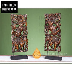 INPHIC-泰國木雕木雕擺飾泰佛大象桌面客廳裝飾品