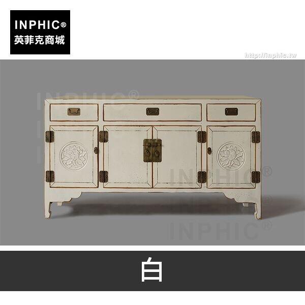INPHIC-中式實木簡約雕花儲物櫃現代碗櫃-白