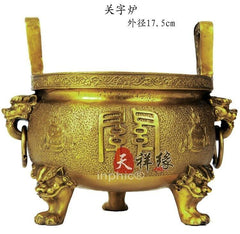 INPHIC-銅關字爐純銅招財進寶爐擺飾關公銅香爐招財工藝品擺飾裝飾擺設