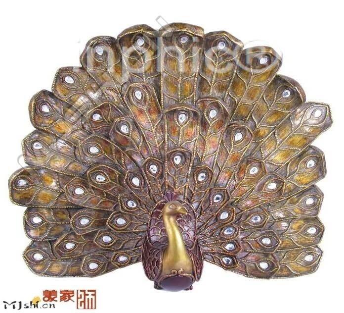 INPHIC-歐式客廳裝飾擺飾傢俱飾品泰國家居孔雀開屏