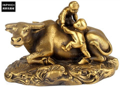 INPHIC-開運 開光純銅童子牛辦公室裝飾品銅牛辦公桌銅牛工藝