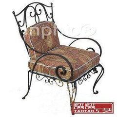 INPHIC-歐式田園鐵藝 沙發椅子 單人椅 靠背椅 餐椅 辦公椅