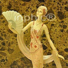 INPHIC-歐式擺飾家居飾品 樹脂工藝握扇精致女郎多色
