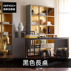 INPHIC-繪畫桌家用中式組合寫字工作桌書法-黑色長桌