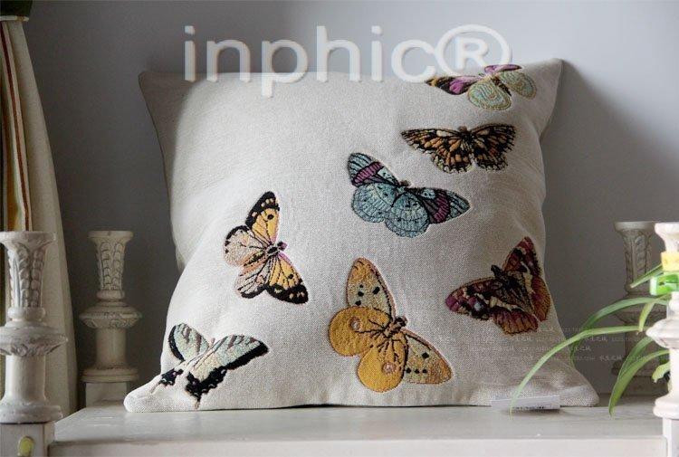 INPHIC-錦繡 法國進口高端奢適品 靠墊套 白蝴蝶