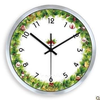 INPHIC-壁牆鐘平安夜聖誕花環