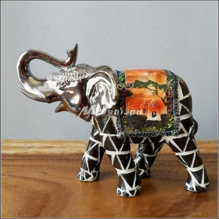 INPHIC-大象擺件 工藝品 招財 東南亞風格 泰國 樹脂 卷鼻行走大象