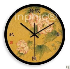 INPHIC-超靜音鐘錶 客廳 獨創中式工筆畫