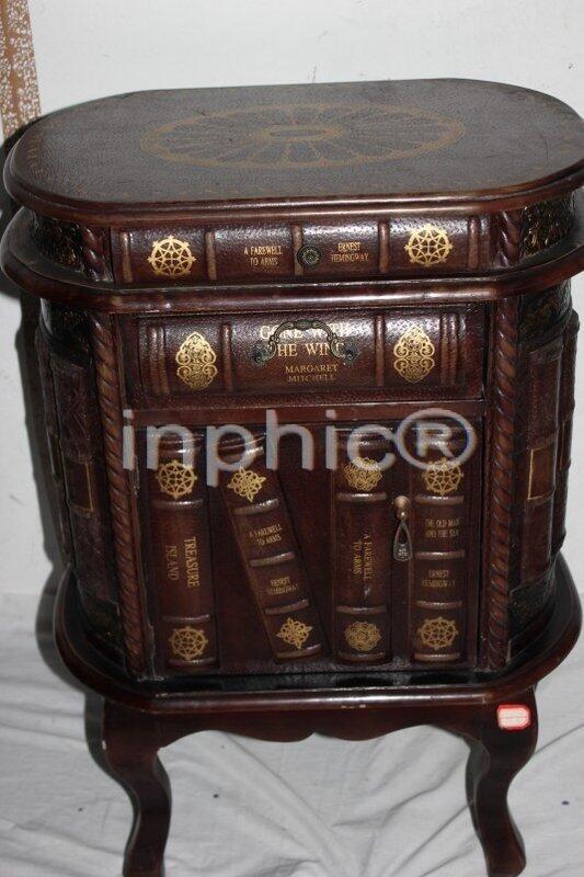 INPHIC-歐式古典風格家居裝飾品 木質書型傢俱 櫃子 仿舊櫥子