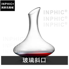 INPHIC-分酒器紅酒酒壺1.5L創意醒酒器酒樽常用家居濾酒器-玻璃斜口