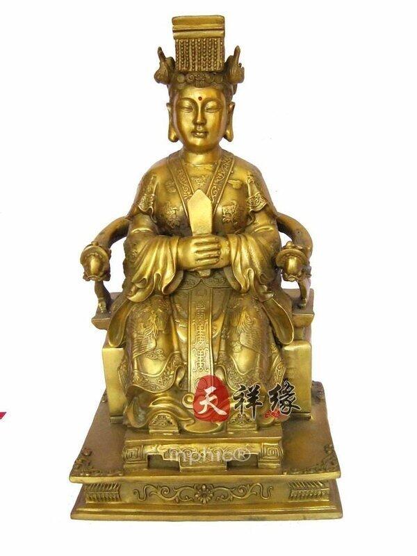 INPHIC-銅王母 純銅王母娘娘擺件 銅王母雕塑 王母娘娘銅雕鎮宅避邪 神像