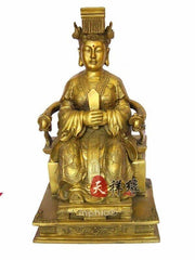 INPHIC-銅王母 純銅王母娘娘擺件 銅王母雕塑 王母娘娘銅雕鎮宅避邪 神像