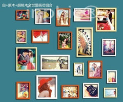 INPHIC-實木相框照片牆 適合生活照 創意相片牆組合相框牆 歐式