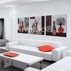 INPHIC-現代家居裝飾畫 抽象壁畫 無框畫餐廳三聯畫 版畫瓶