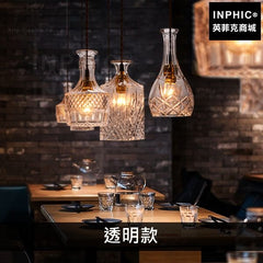 INPHIC-簡約吊燈燈具水晶餐廳北歐玻璃吧臺現代-透明款