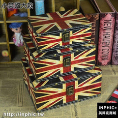 INPHIC-英國旗手提箱復古國旗木箱 婚紗攝影道具櫥窗陳列箱子-小英國大款
