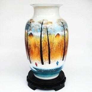 INPHIC-ZF-A021 景德鎮粉彩 陶瓷手繪瑞雪豐年花瓶收藏工藝品