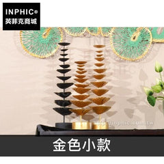 INPHIC-擺飾裝飾品燭臺泰國東南亞鐵藝燭臺-金色小款