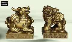 INPHIC-開運 開光純銅貔貅家居汽車裝飾一對單雙角招財貔貅工藝品
