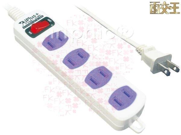 INPHIC-6尺(1.8M) iPlus保護傘家電延長線 一對四集中開關 4孔 四孔