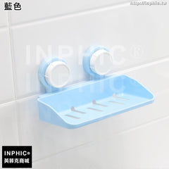 INPHIC-吸盤多色置物架塑膠免安裝廁所瀝水收納盒免安裝雜物盒-藍色