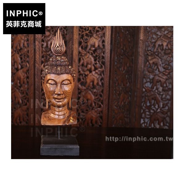 INPHIC-擺設佛頭桌面裝飾佛像泰國擺飾東南亞居家飾品木雕擺飾
