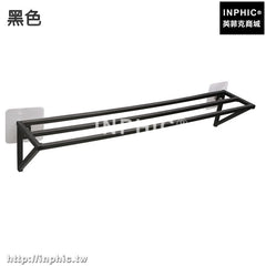 INPHIC-鐵藝瀝水鞋架浴室衛生間雙層簡易鞋櫃家用涼鞋拖鞋架門後壁掛儲物-黑色