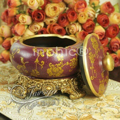 INPHIC-家居家飾歐式裝飾品陶瓷樹脂果盤紅醉金迷煙灰菸灰缸