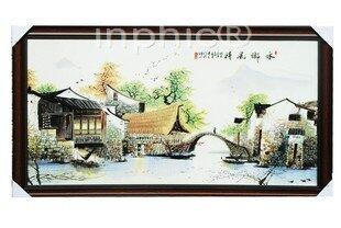 INPHIC-ZF-I012 景德鎮 陶瓷 水鄉風情 瓷板畫 壁畫 壁飾 有框 工藝