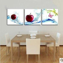 INPHIC-客廳無框畫 裝飾畫 餐廳抽象 壁畫 現代時尚三聯畫 水果