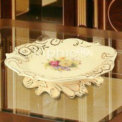 INPHIC-新款歐式果盤 奢華田園陶瓷浮雕大款家居裝飾品水果盤擺飾