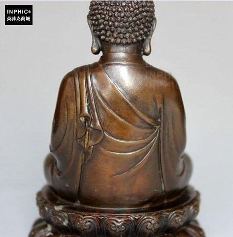 INPHIC-佛像 開光純銅如來佛車飾仿古辦公室釋迦摩尼工藝品家居裝飾品