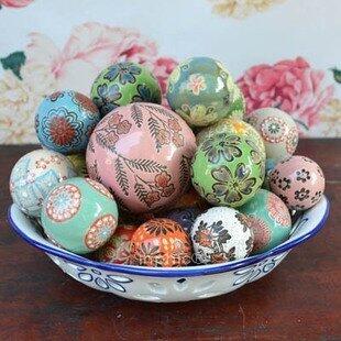 INPHIC-歐式田園風 陶瓷彩球 裝飾球 軟裝飾品 直徑6CM多色選 10個