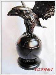 INPHIC-黑檀木雕雄鷹展翅香爐佛具香薰爐居家庭裝飾店慶工藝