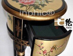 INPHIC-新古典漆器手繪裝飾柱子 小圓形架子 花架F163