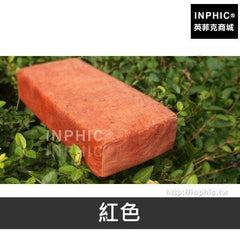 INPHIC-仿真紅磚頭午趴睡枕抱枕頸椎枕趴枕-紅色